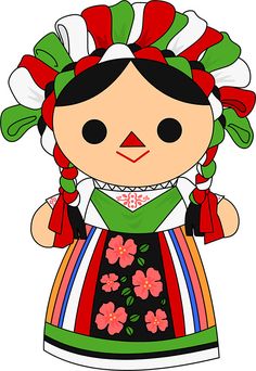 236x342 Maria 4 (Mexican Doll)' Sticker By Alapapaju Mexicans, Cartoon