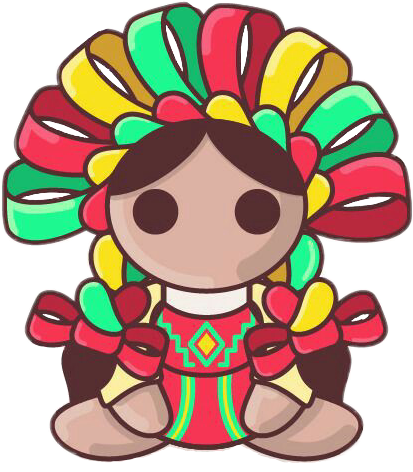 413x472 Doll Vintage Cute Mexican Travel People Color Culture