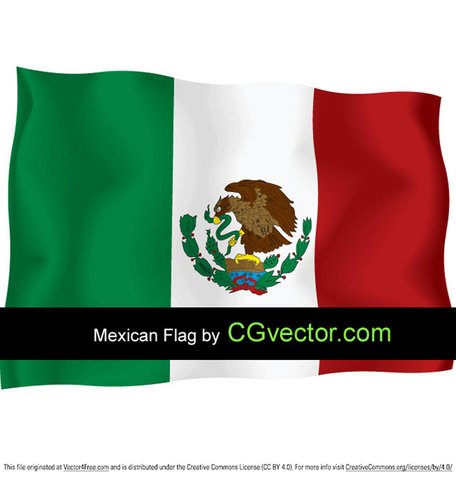 456x478 Free Mexico Independence Day Flying Flag Clipart And Vector