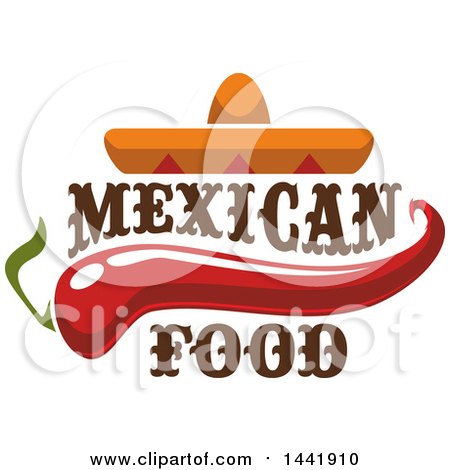 450x470 Clipart Graphic Of A Mexican Food Design With A Sombrero, Taco
