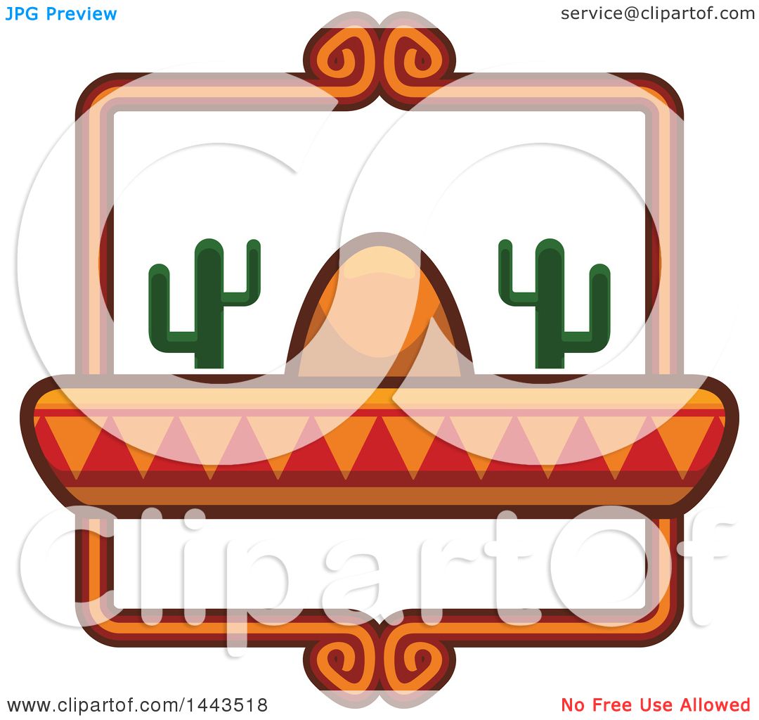 1080x1024 Clipart Of A Mexican Food Logo Design With A Sombrero Hat