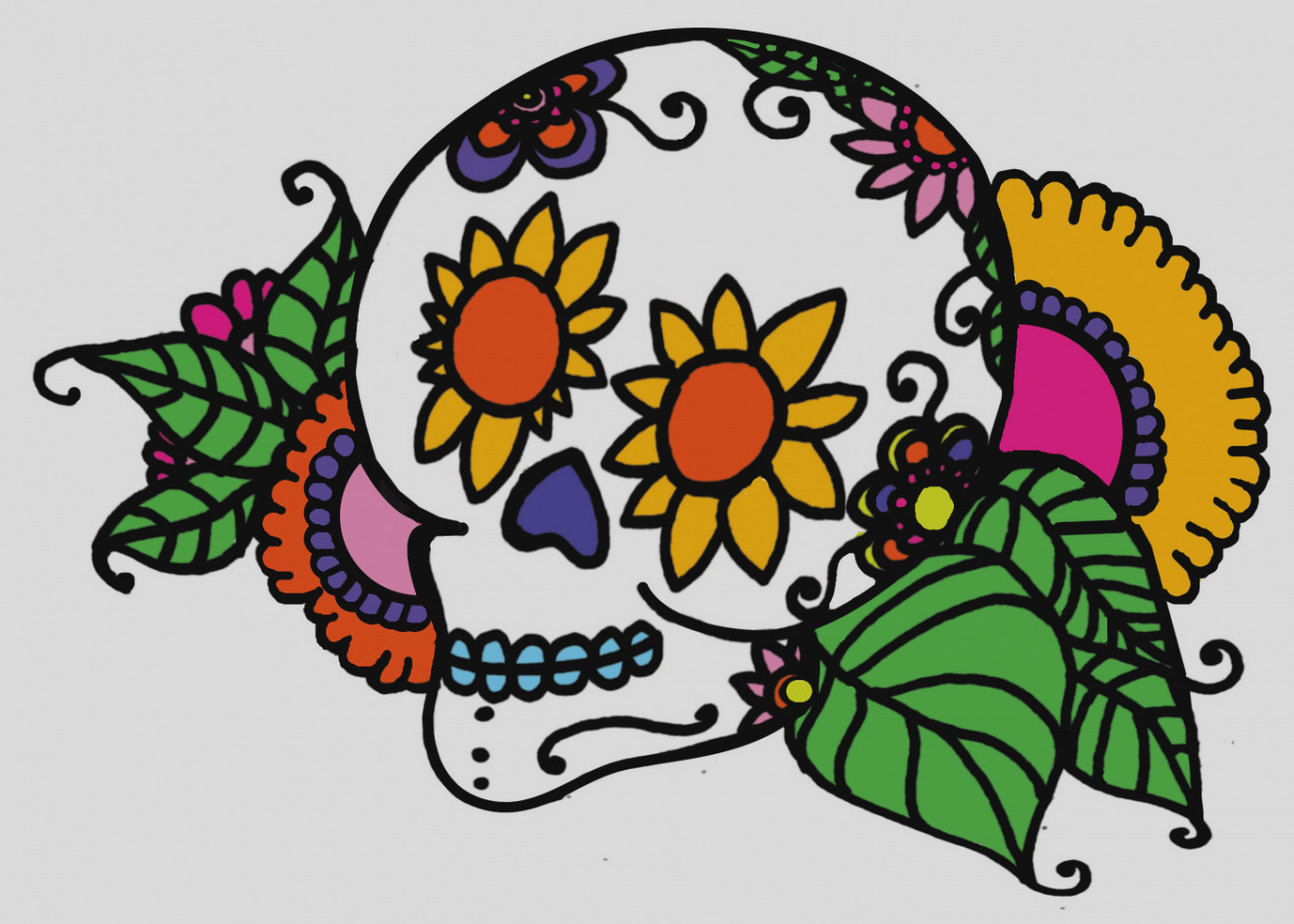 1316x940 New Of Sugar Skull Clip Art Free Clipart