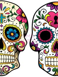 200x267 Sugar Skull Clipart Bright Free Collection Download And Share