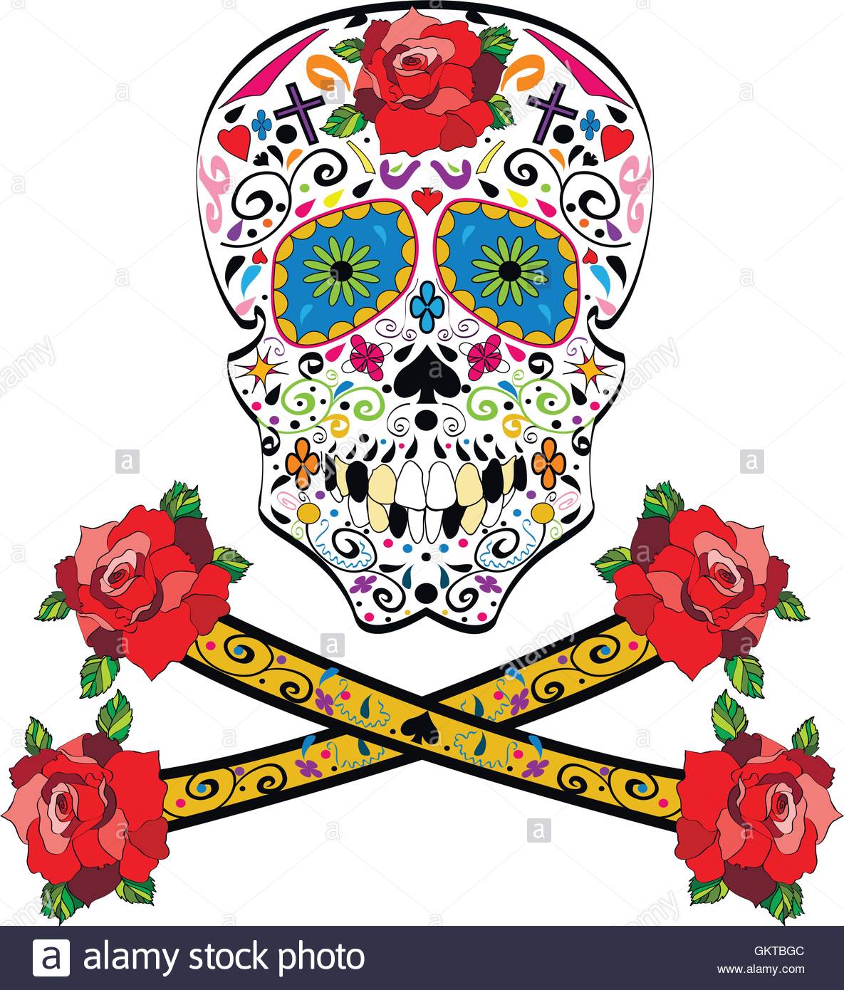 1185x1390 Sugar Skull Vector On White Background Stock Vector Art