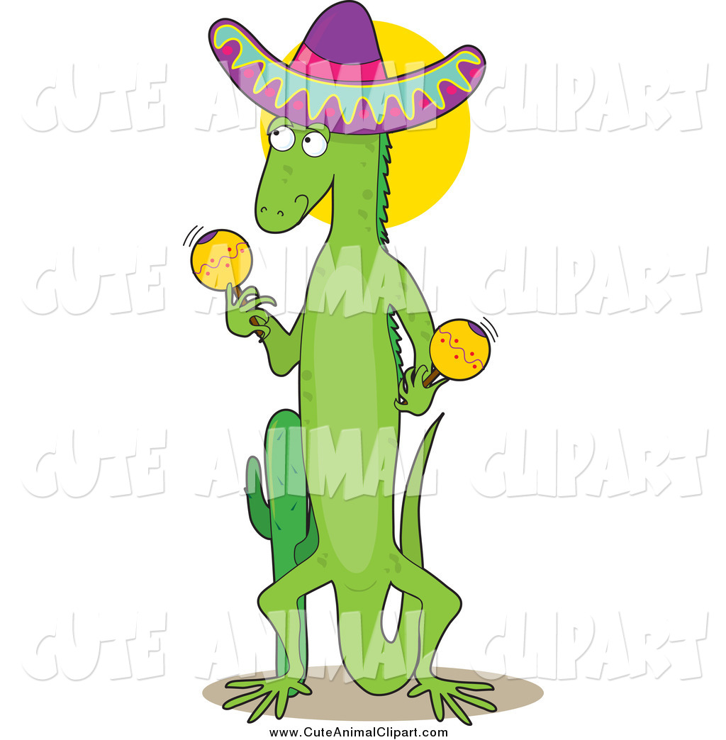 1024x1044 Vector Clip Art Of An Iguana Wearing A Mexican Sombrero