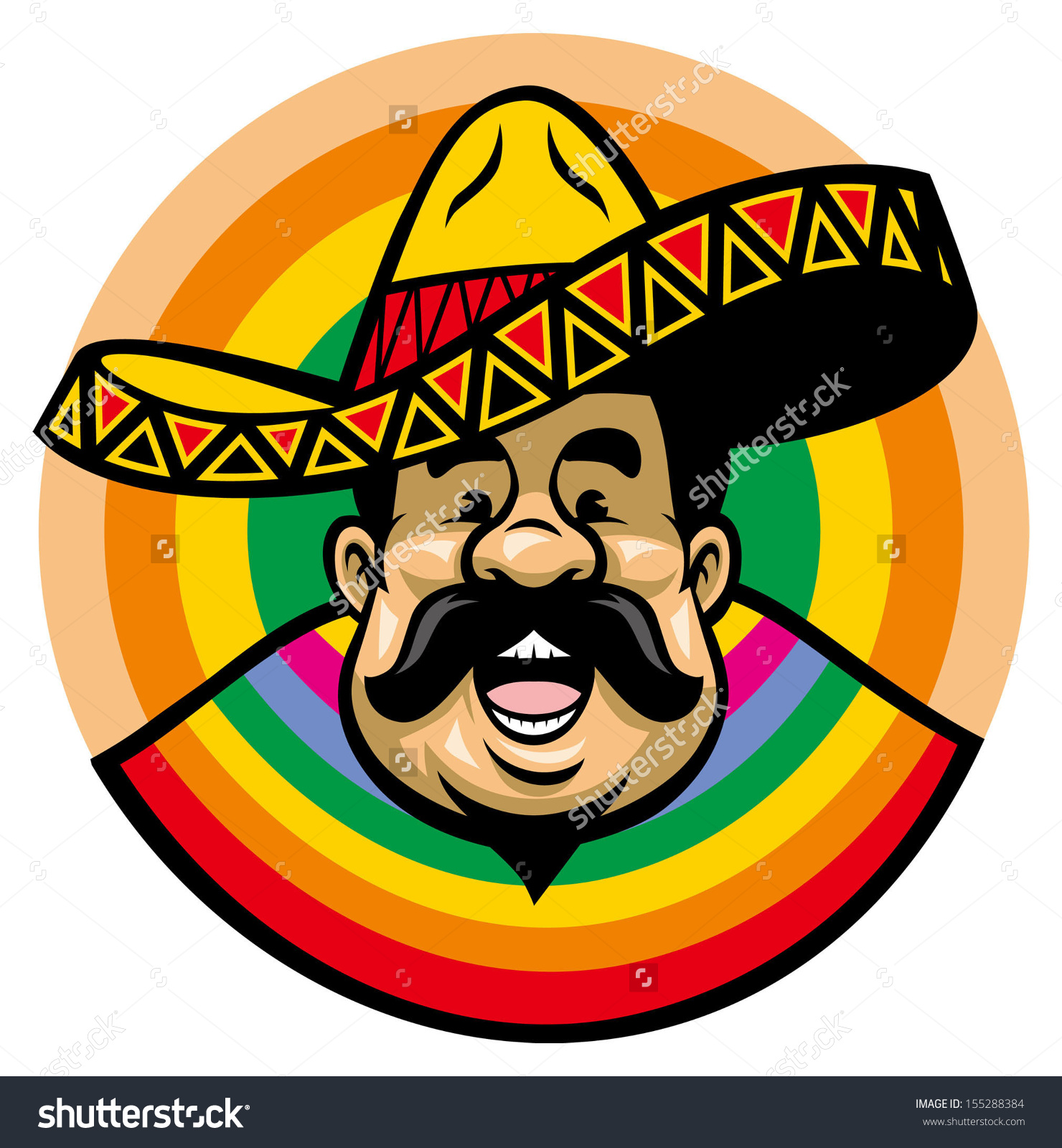 1480x1600 Spanish Man With Sombrero Clipart