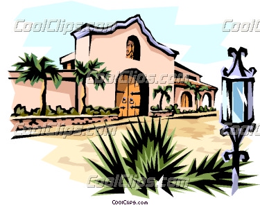 375x296 Mexican House Clipart