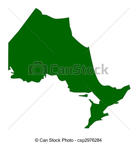 450x470 Map Oftario Province Or Territory In Canada, Isolated