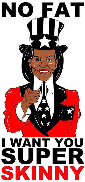 300x640 Michelle Obama No Fat I Want You Super Skinny Humor Chic By