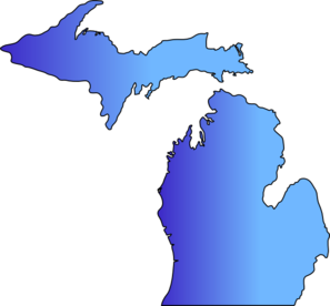297x276 Michigan Map Blue Blend Clip Art