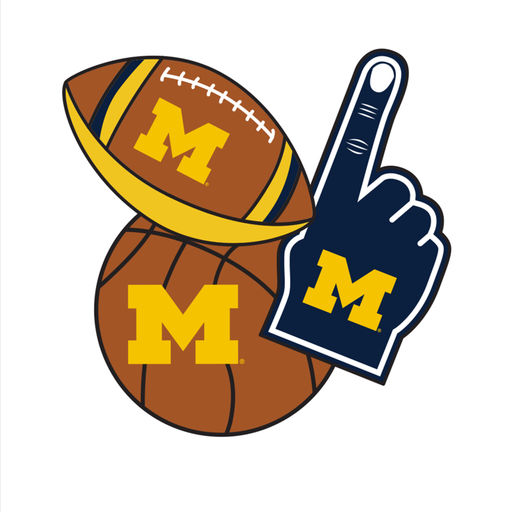 512x512 Michigan Wolverines Photo Booth Stickers By 2thumbz Entertainment