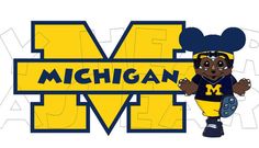 236x135 Michigan Wolverines Football With Mickey Mouse Instant Download