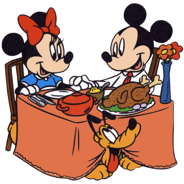 600x600 Thanksgiving Dinner Images Clip Art Mickey Minnie Mouse