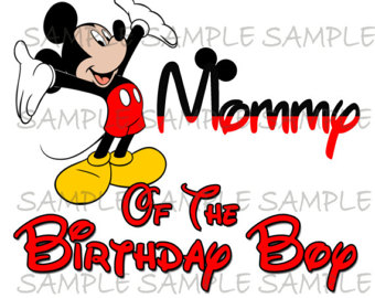 340x270 Mickey Mouse First Birthday Boy Image Printable Clip Art Iron