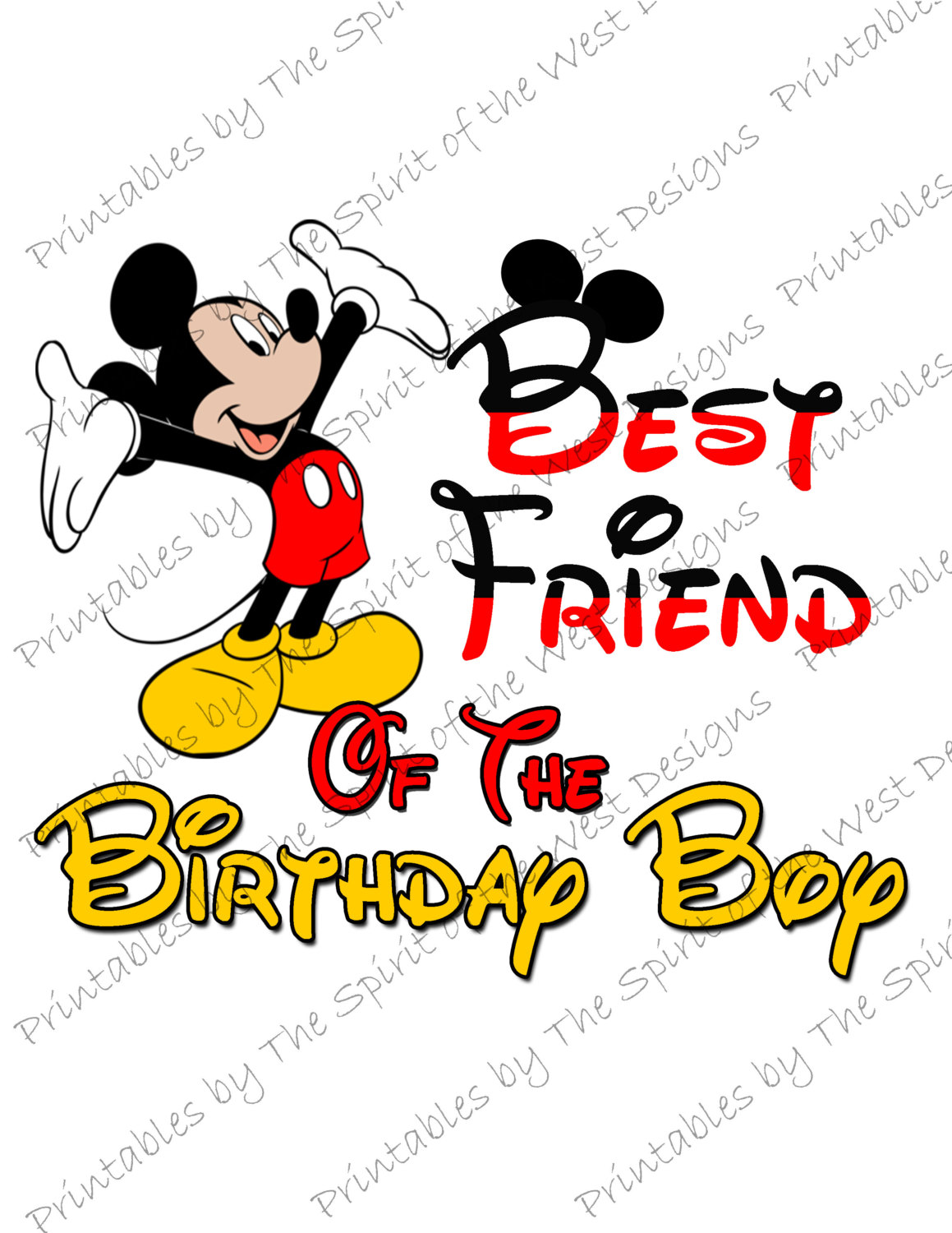 1159x1500 Best Friend Of The Birthday Boy Mickey Mouse Iron On Image Mouse