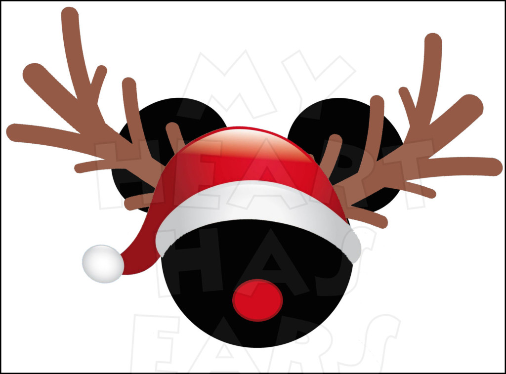 1024x757 Reindeer Mickey Mouse With Instant Download Christmas Digital Clip