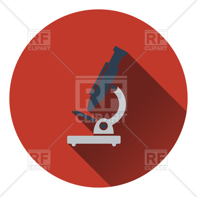 400x400 Flat Design Icon Of School Microscope Royalty Free Vector Clip Art