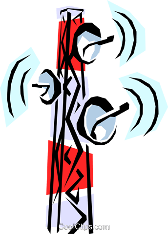 344x480 Microwave Tower Royalty Free Vector Clip Art Illustration