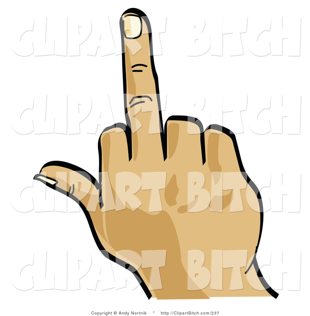 1024x1044 Clip Vector Art Of A White Hand Flipping The Bird By Andy Nortnik