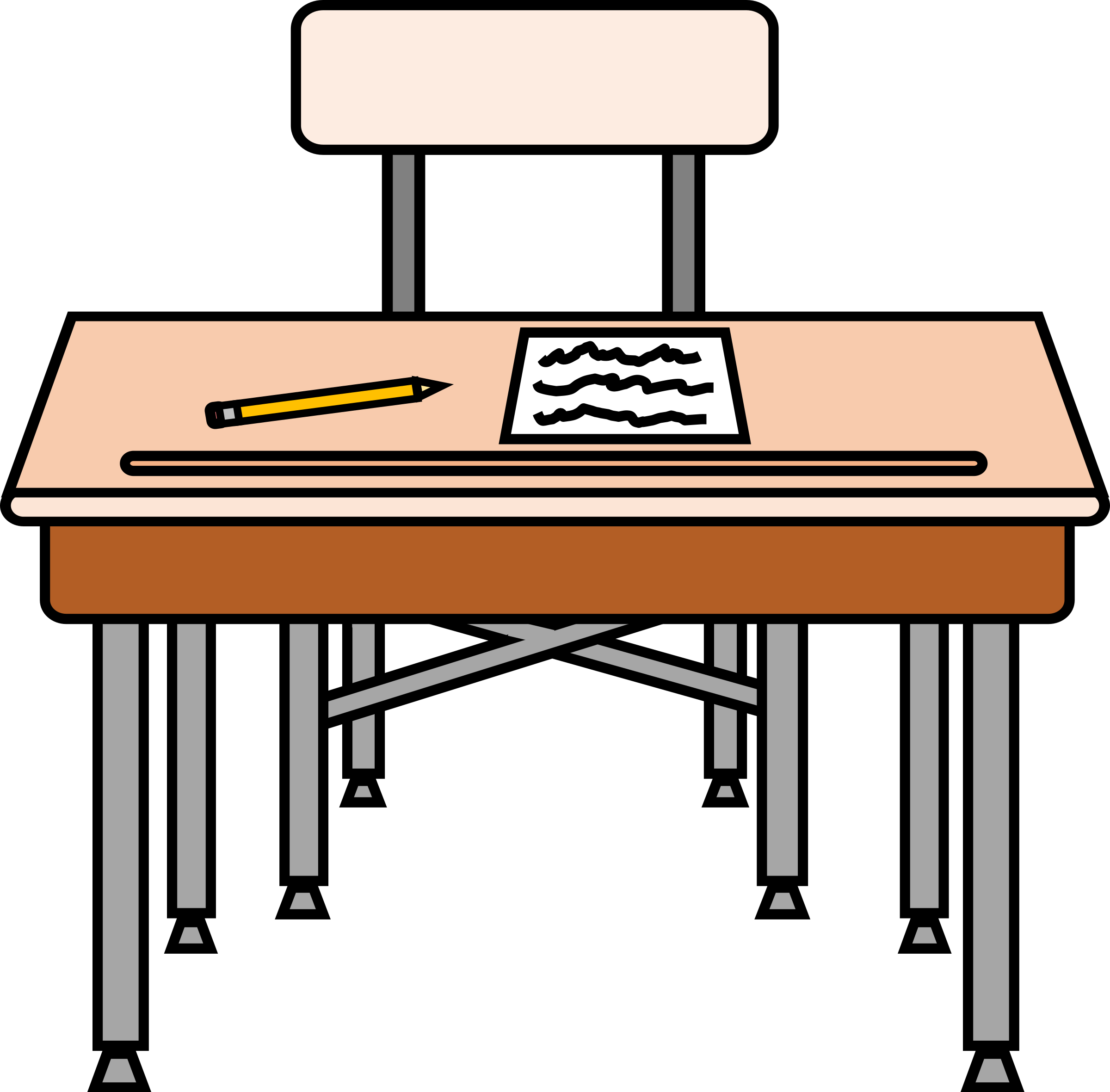 2400x2361 Desk Clipart Middle School