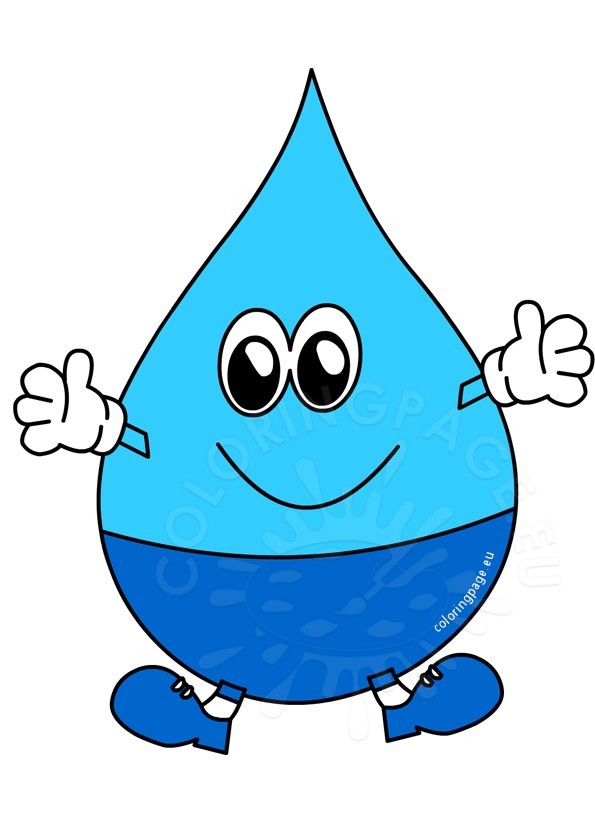 595x822 Water Drop Clipart Coloring Page Free Collection Download
