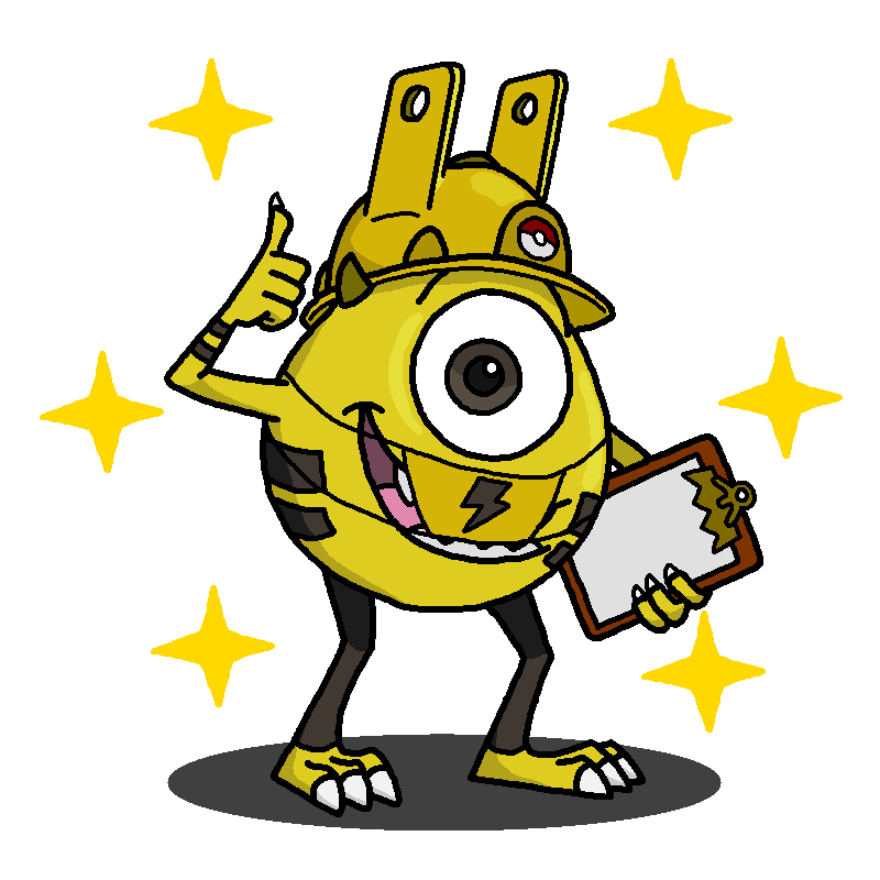 800x800 Shiny Elekid + Mike Wazowski (Monsters, Inc.) By Shawarmachine