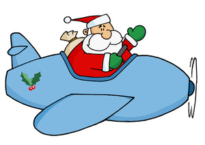 300x212 Free Santa Claus Clipart Image 0521 1009 1012 5601 Airplane Clipart
