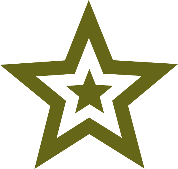 600x571 Star Military Green Clip Art