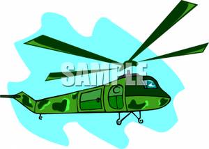300x214 A Colorful Cartoon Of A Military Chopper Flying Through The Air