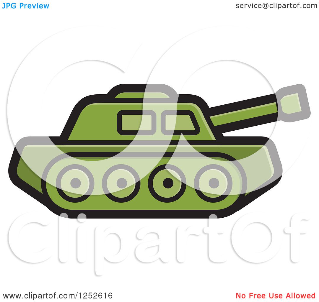 1080x1024 Clipart Of A Green Military Tank
