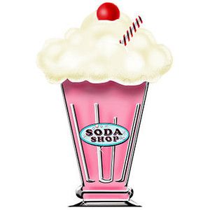 300x300 Ice Cream Cup Clip Art 50's Milkshake Standee Each