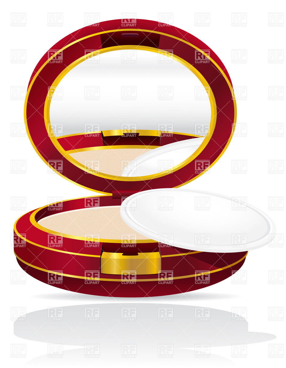 933x1200 Round Powder Case With Mirror Royalty Free Vector Clip Art Image
