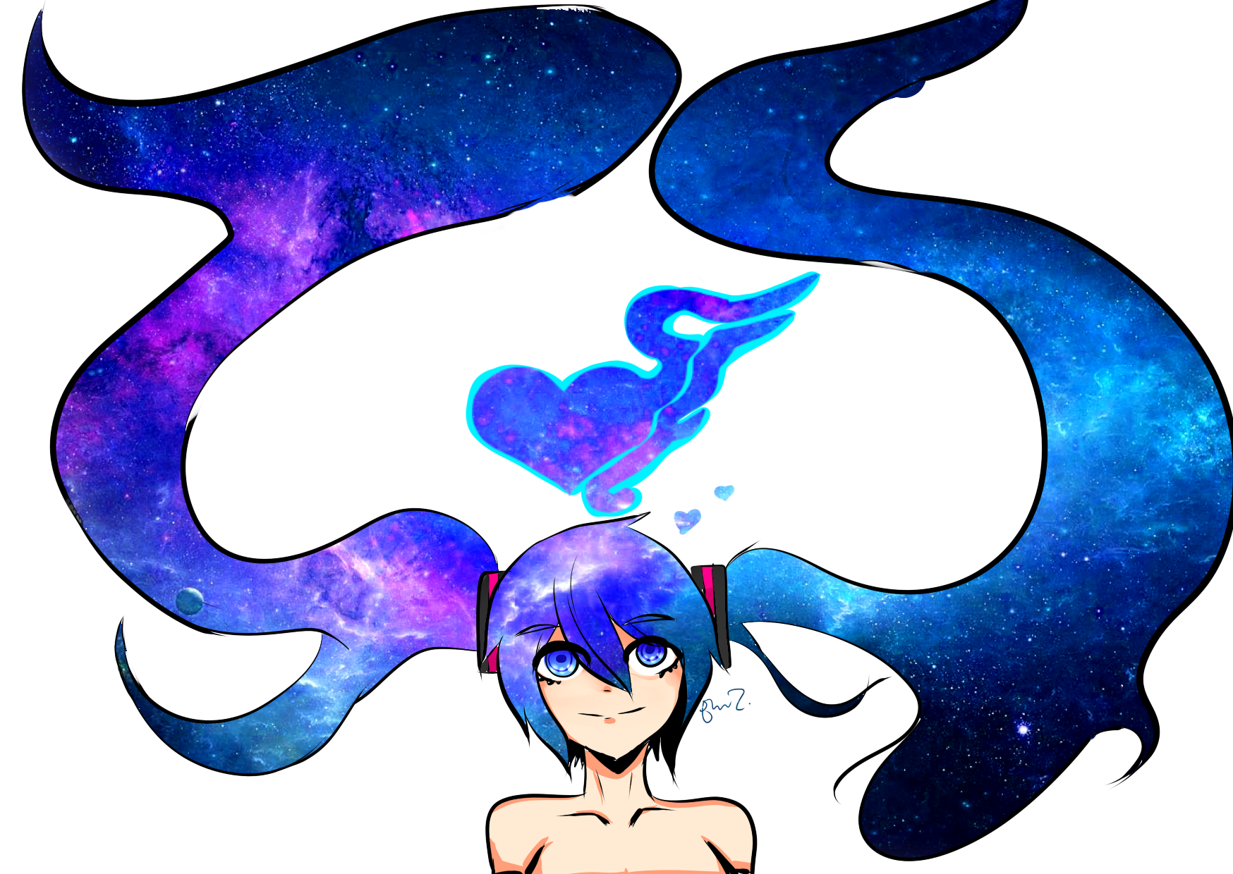 1748x1240 Galaxy Miku By Monochromevoicestory