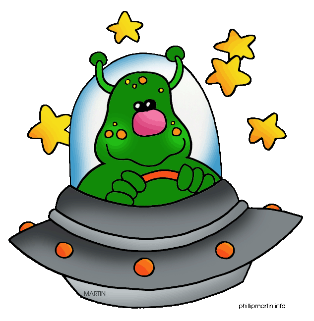 633x648 Outer Space Clip Art By Phillip Martin, Alien