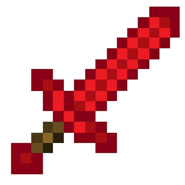 600x600 Redstone Sword Minecraft Free Images