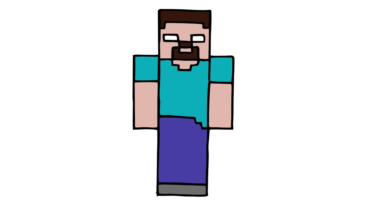 1280x720 How To Draw Herobrine From Minecraft (Skin)