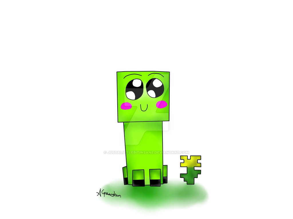 1024x768 Cute Creeper Cliparts