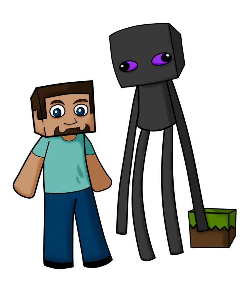 806x991 Enderbro And Steve By Cubedcake