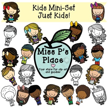 350x350 Kids Mini Clip Art Set Just Kids! [Miss P's Place] By Miss P's Place
