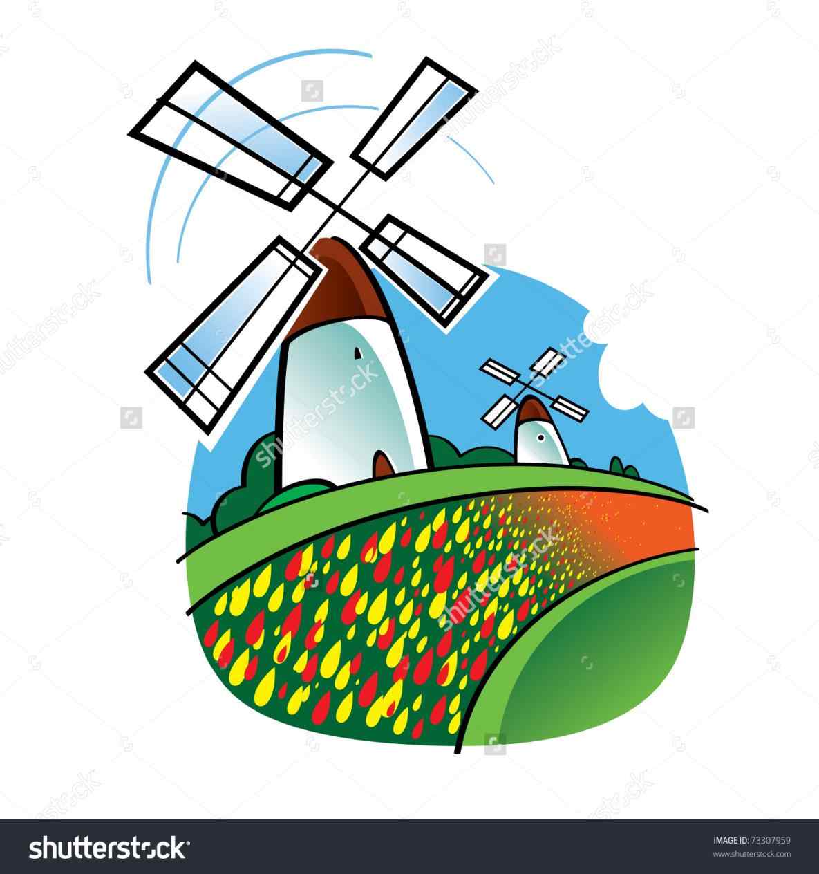 1185x1264 Free Download Clip Art On Minigolf Windmill Gouache Illustration
