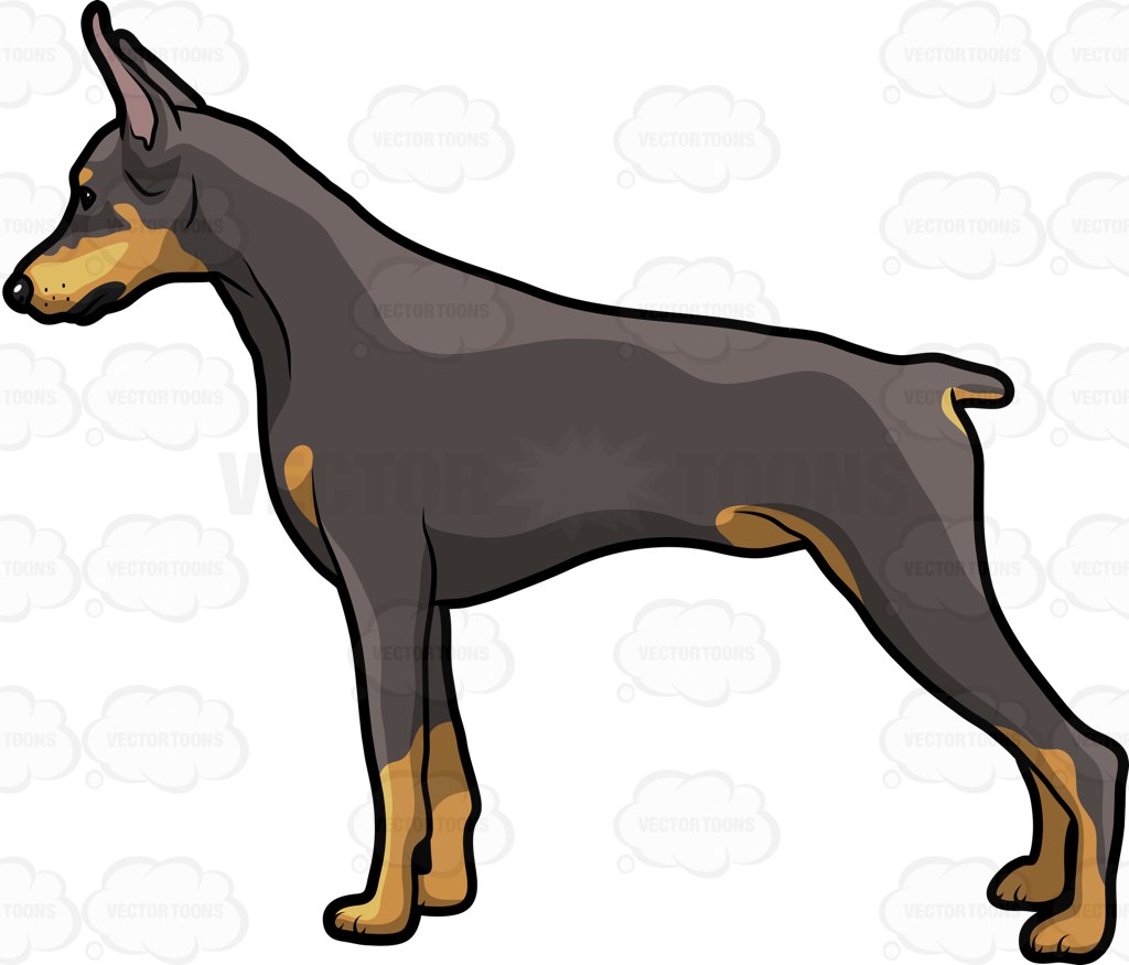 1024x875 Doberman Pinscher Clipart Cartoon