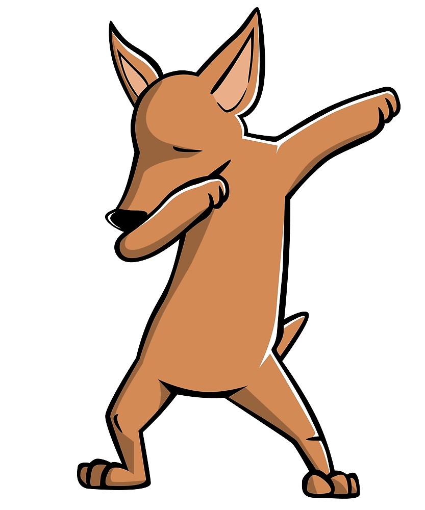 833x1000 Fawn Miniature Pinscher Dabbing By Ilovepaws Redbubble