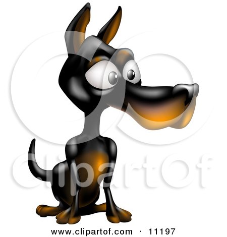 450x470 Royalty Free (Rf) Doberman Clipart, Illustrations, Vector Graphics