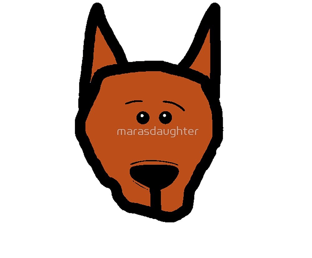 1000x828 Miniature Pinscher Cartoon Head By Marasdaughter Redbubble