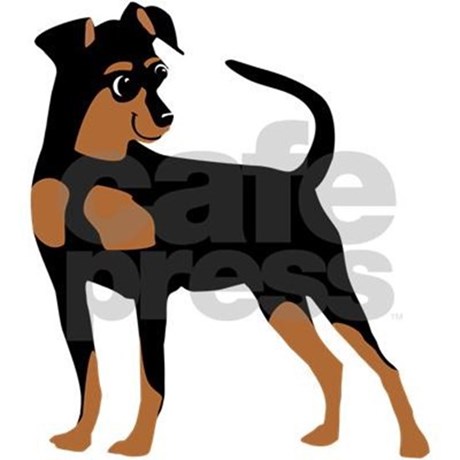 460x460 Cartoon Miniature Pinscher 2 Shower Curtain By Miniaturepinschershop
