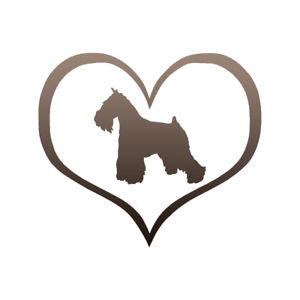 300x300 Heart Miniature Schnauzer Dog Decal Sticker Choose Pattern + Size