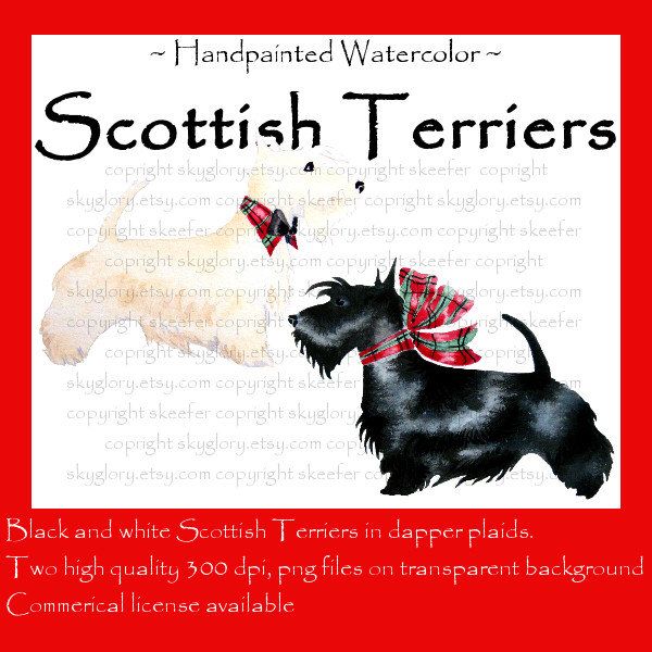 600x600 Scottish Terrier Clip Art Scottie Clipart Christmas Clip Art