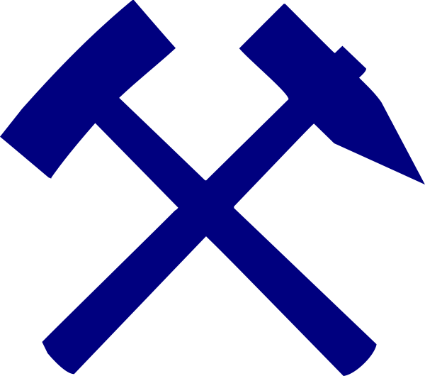 600x530 Mining In Blue Clip Art