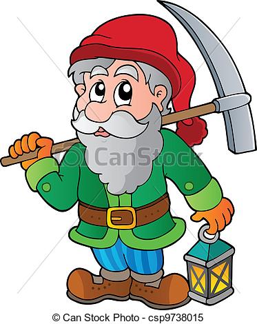 373x470 Cartoon Dwarf Miner