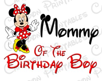 340x270 Grammy Of The Birthday Boy Minnie Mouse Iron On Image Mouse Ears